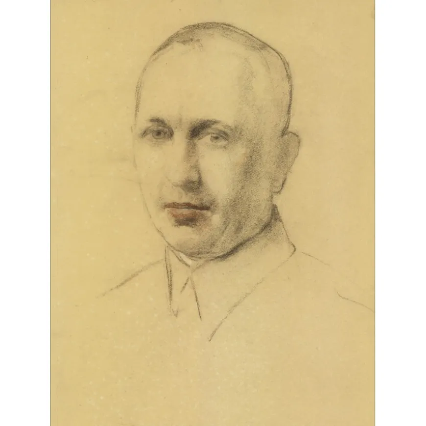 MARCHAL Henri-Joseph - Dessin original "Portrait d'homme" 53x38cm - circa 1930
