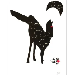 MAS Jean - Lithographie "Le Chat puzzle" 67x50cm