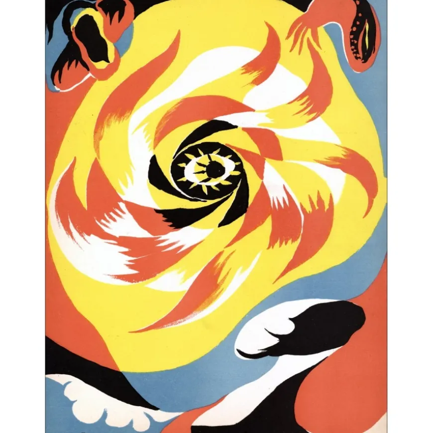 MASSON André - Lithographie originale "Le Soleil" 35x26cm - 1938