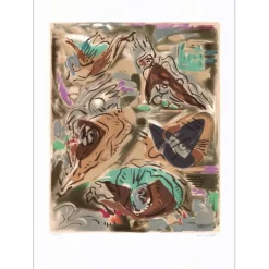 MASSON André - Lithographie originale "Composition" 75x52cm