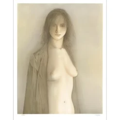 MAZILU Georges - Lithographie originale "Femme nue" 76x56cm
