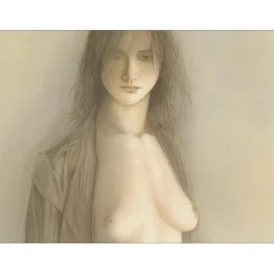 MAZILU Georges - Lithographie originale "Femme nue" 76x56cm