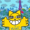 M.CHAT (Thoma Vuille) - Sérigraphie "Re-Escapade" 75x75cm - 2023