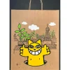 M.CHAT (Thoma Vuille) - Sérigraphie sur sac "Paris verte" 44x35cm - 2022