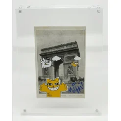 M.CHAT (Thoma Vuille) - Sérigraphie sur carte postale "Paris 18/25" 14x9cm - 2019