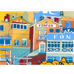 M.CHAT (Thoma Vuille) - Sérigraphie "Marseille" 76x56cm - 2024
