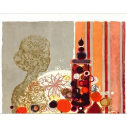 MENGUY frédéric - Lithographie originale - papier Japon "Intimité" - 76x54cm - 1972
