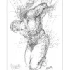 MENTOR Blasco - Lithographie "Personnage" 27x21cm - 1963 - Signée au crayon