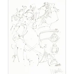 MENTOR Blasco - Lithographie "Les cavaliers" 32x25cm