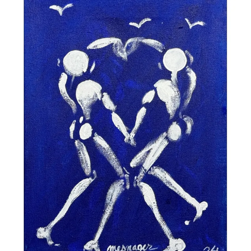 MESNAGER Jérôme - Peinture à l'acrylique "La danse" 35x27cm (5F) - 2024