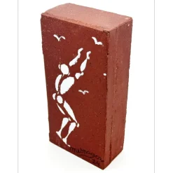 MESNAGER Jérôme - Peinture sur brique "l'homme en blanc B2" 22x11x6cm - 2024
