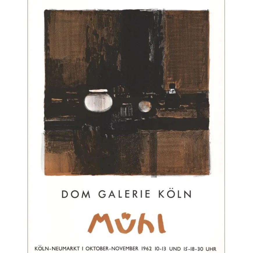 MÜHL Roger - Lithographie "Exposition Galerie Köln, Cologne" 65x48cm - 1962
