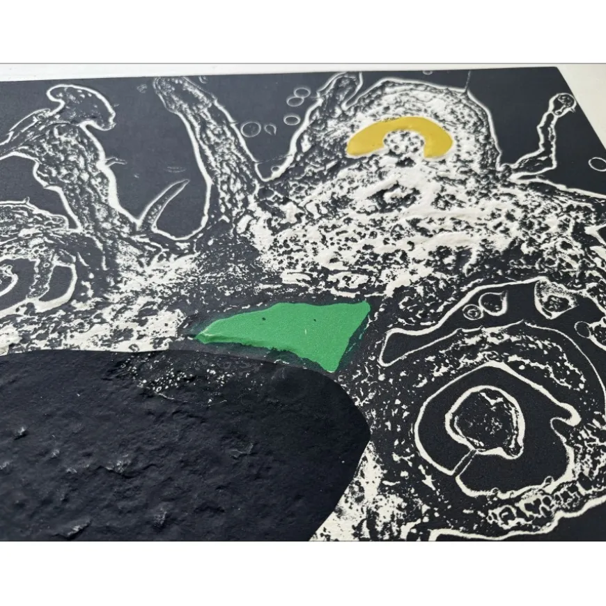MIRO Joan - Gravure originale au carborundum "Espriu III" 89x70cm - 1975