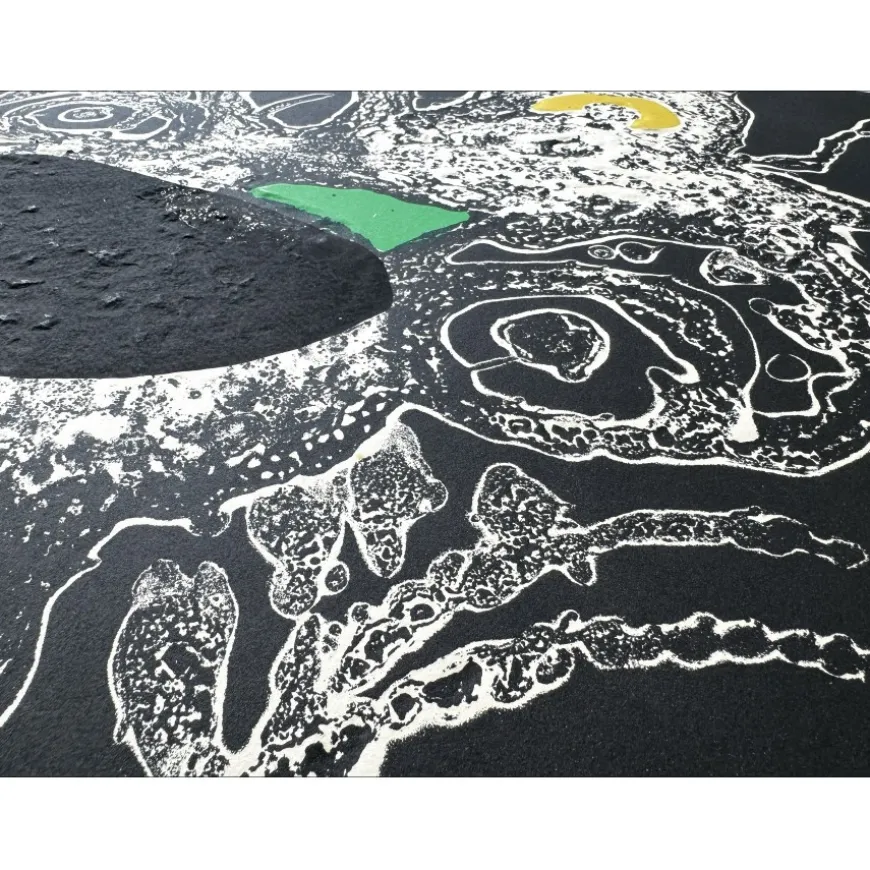 MIRO Joan - Gravure originale au carborundum "Espriu III" 89x70cm - 1975