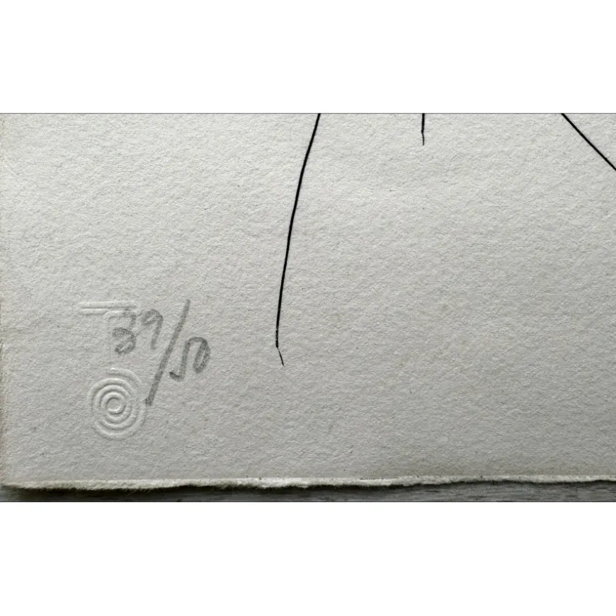MIRO Joan - Gravure originale au carborundum "Espriu III" 89x70cm - 1975