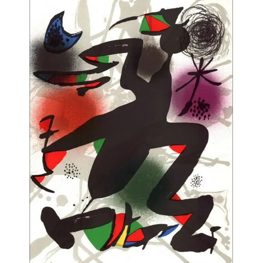 MIRO Joan - Lithographie originale "Composition IV" 32x24cm - 1977