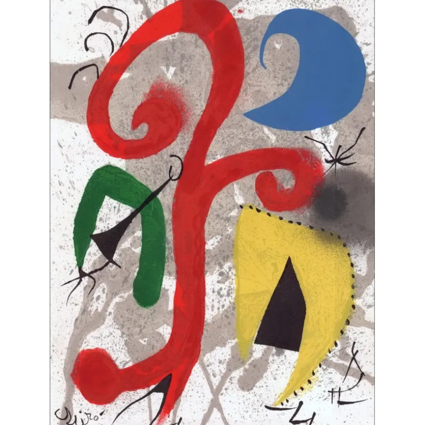 MIRO Joan - Lithographie originale "Jardin au clair de lune" 33x24cm - 1973
