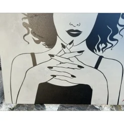 MISS TIC - Impression sur béton "L’art nuit à la stupidité" 50x70x4cm - 2022