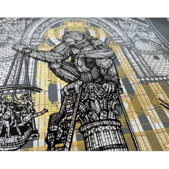 MONKEYBIRD - Sérigraphie originale avec Or 24 carats "Siméon" 70x50cm - 2020