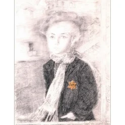 MORETTI Lucien Philippe - Lithographie originale "L'enfant juif - Etat II" 54x38cm