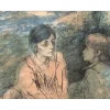MORETTI Lucien Philippe - Lithographie originale "Le Sac de Billes" 33x43cm