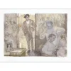 MORETTI Lucien Philippe - Lithographie originale "Chez le coiffeur" 54x76cm - 1975
