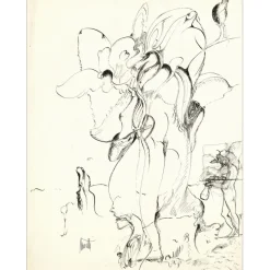 MORETTI Raymond - Dessin original à l'encre "Composition GD05" 65x50cm