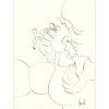 MORETTI Raymond - Dessin original à l'encre "Composition PT05" 42x30cm