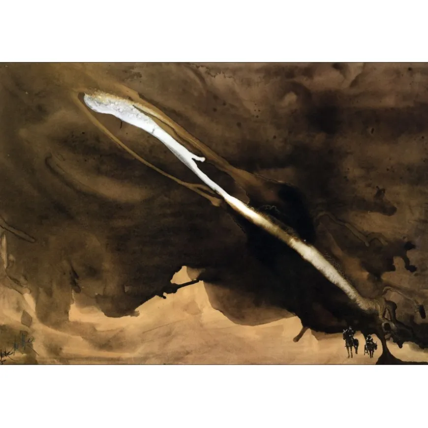 MORETTI Raymond - Lithographie originale "L'Homme de la Mancha 12" 43x64cm - 1985