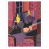 MOULY Marcel - Lithographie originale "Nature morte à la lucarne" 63x46cm