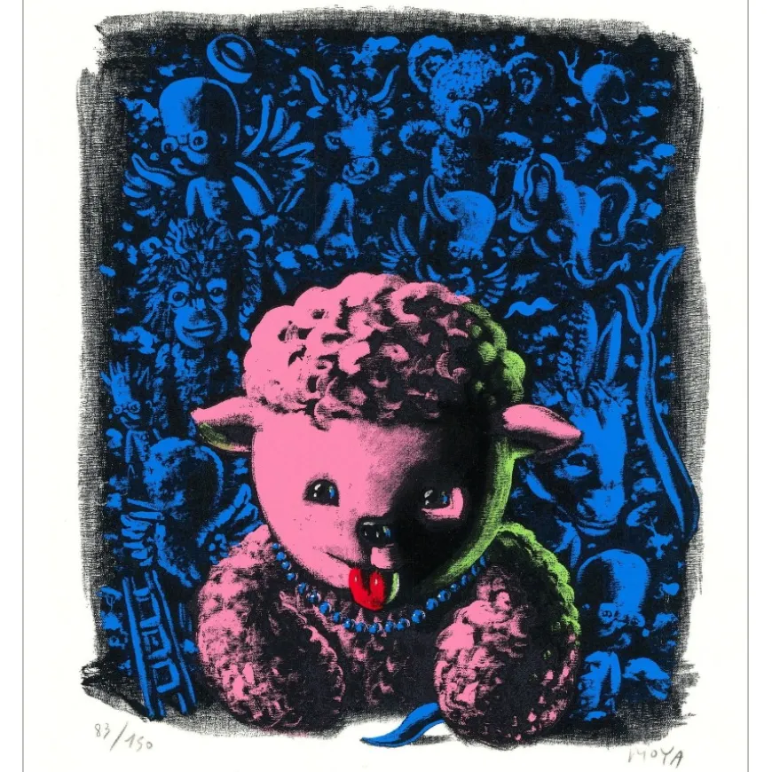 MOYA Patrick - Sérigraphie originale "Dolly est ses amis" 30x27cm - 2011