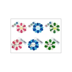 MURAKAMI Takashi - Porte-clés en peluche Motif fleur 7,6 cm - Rose et blanc - 2022