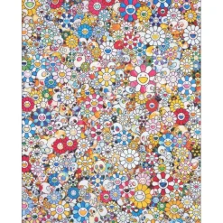 MURAKAMI Takashi - Sérigraphie "Skulls and flowers" 69x53cm - 2013