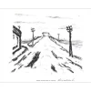NAKACHE Armand - Lithographie signée au crayon "Route au crépuscule" 27x21cm - 1961