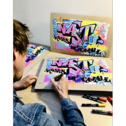 NASTY - Sérigraphie originale "Artiste en cavale édition" 40x60cm - 2022