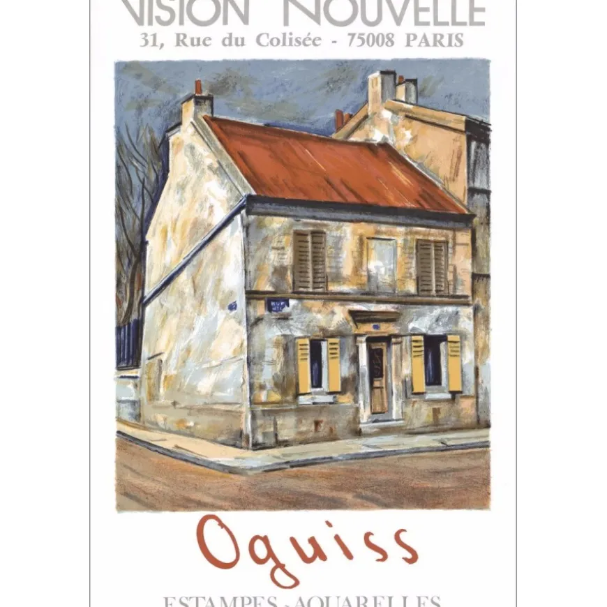 OGUISS Takanori - Lithographie "Exposition Galerie Vision Nouvelle, Paris " 78x52cm - 1978