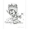 OH MAMIE! - Dessin original "Garden Party" 29x21cm