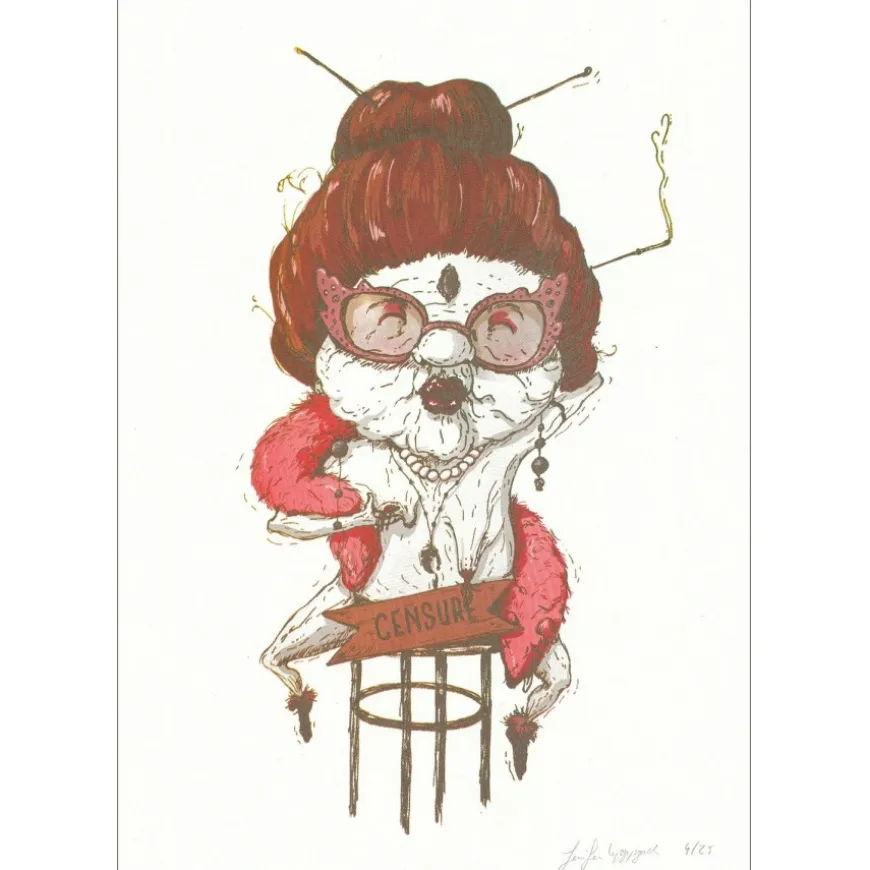 OH MAMIE! - Sérigraphie originale "Kimberly" 50x35cm