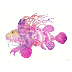 OH MAMIE! - Sérigraphie originale "Lion Fish" 60x90cm