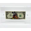 PAZBLANDINA - Dessin original sur Dollar $ "Mickey et Pluto" 6,6x15,6cm - 2024