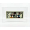 PAZBLANDINA - Dessin original en technique mixte sur Dollar $ "Mickey et Minnie" 6,6x15,6cm - 2024