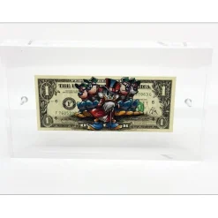 PAZBLANDINA - Dessin original sur Dollar $ "Picsou et les Rapetous" 6,6x15,6cm - 2025