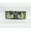 PAZBLANDINA - Dessin original sur Dollar $ "Peace Weight" 6,6x15,6cm - 2025