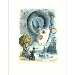 PEYNET Raymond - Gravure originale "Les signes du Zodiaque, Bélier" 76x55cm - 1985