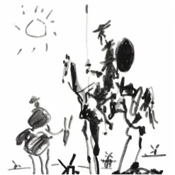 PICASSO Pablo - Lithographie "Don Quichotte" 65x50cm