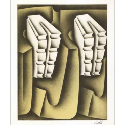 POLI Jacques - Lithographie originale "Composition 05" 40x32cm - 1978
