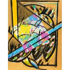 POLI Jacques - Lithographie originale "Les Perruches" 76x56cm - 1989