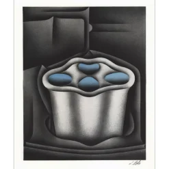 POLI Jacques - Lithographie originale "Composition 02" 40x32cm - 1978