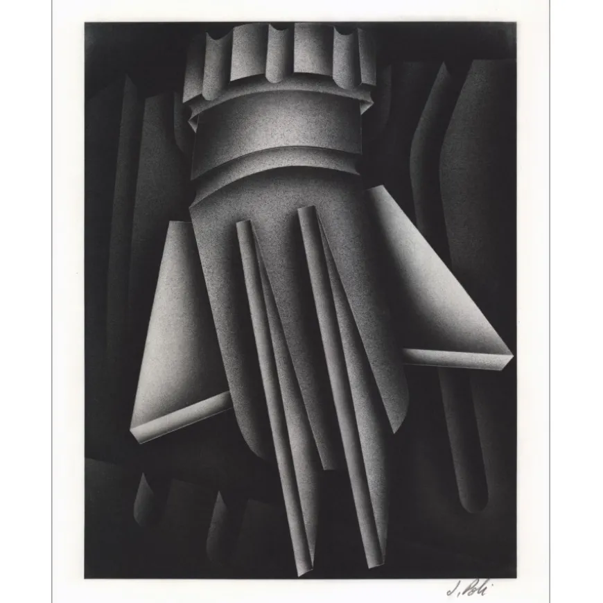 POLI Jacques - Lithographie originale "Composition 01" 40x32cm - 1978