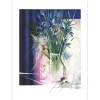 POULET Raymond - Lithographie originale "Les Iris" 53x38cm